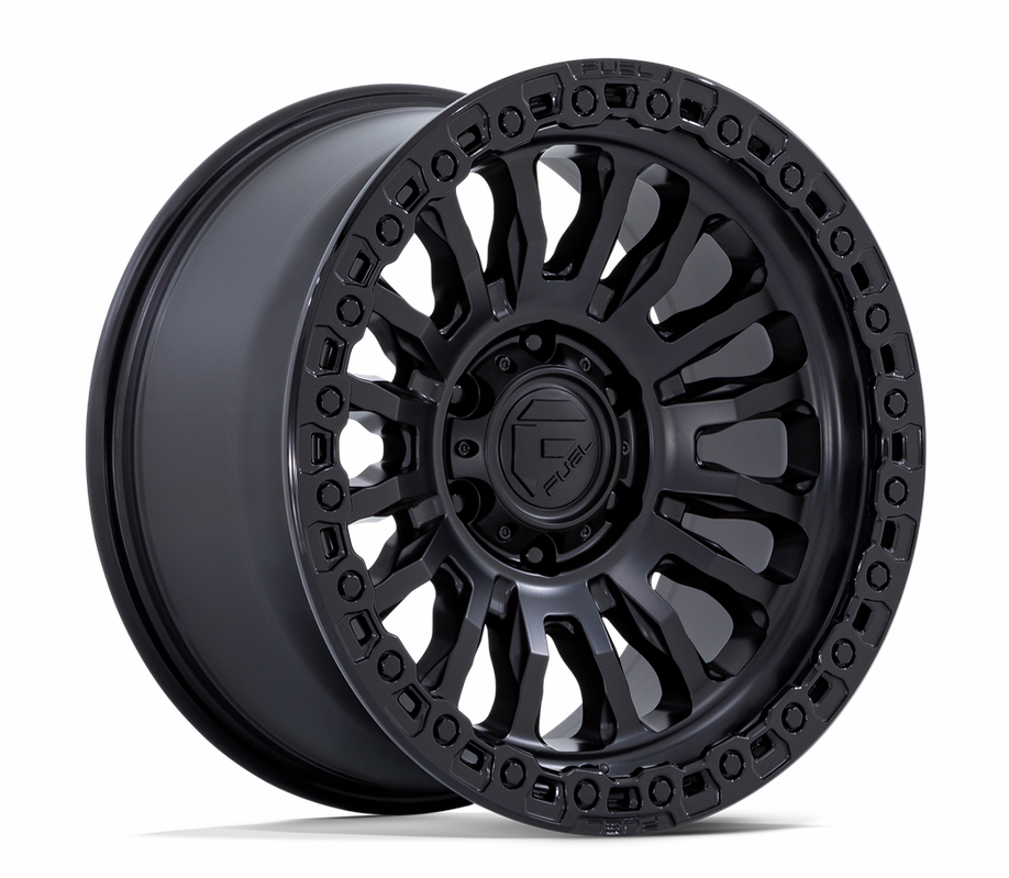 17x9.0 Fuel Rincon Matte Black with Gloss Black Lip