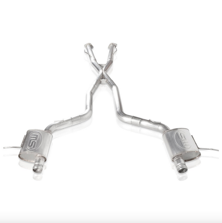 Stainless Works Catback System w/X-Pipe Stock Exit 2018-2023 Jeep Grand Cherokee Trackhawk (6.2L)
