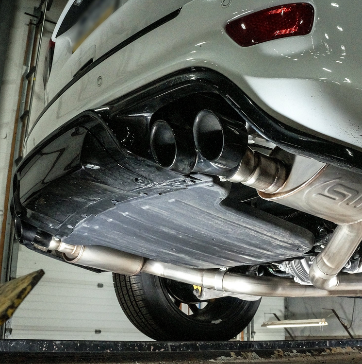 Stainless Works Catback System w/X-Pipe Stock Exit 2018-2023 Jeep Grand Cherokee Trackhawk (6.2L)