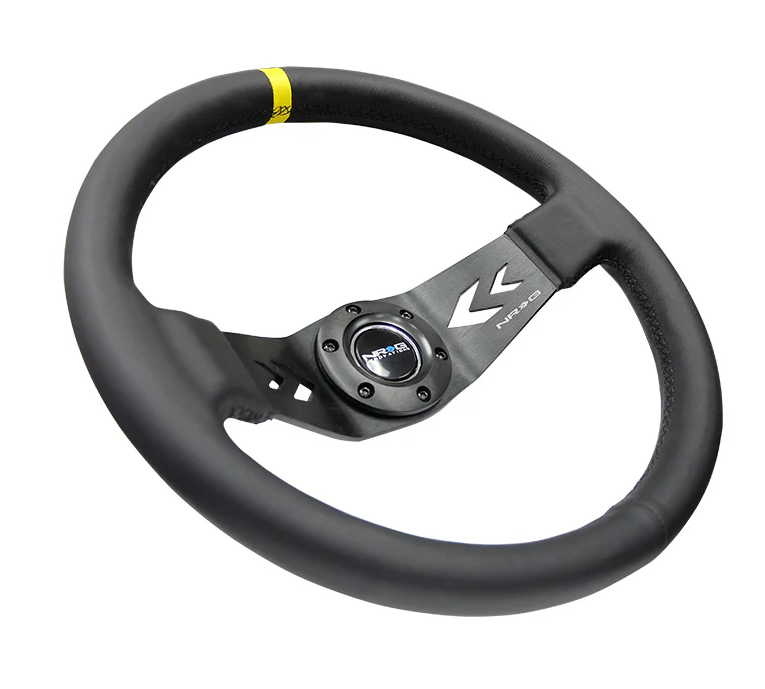 NRG 350mm Two Spoke Steering Wheel Leather