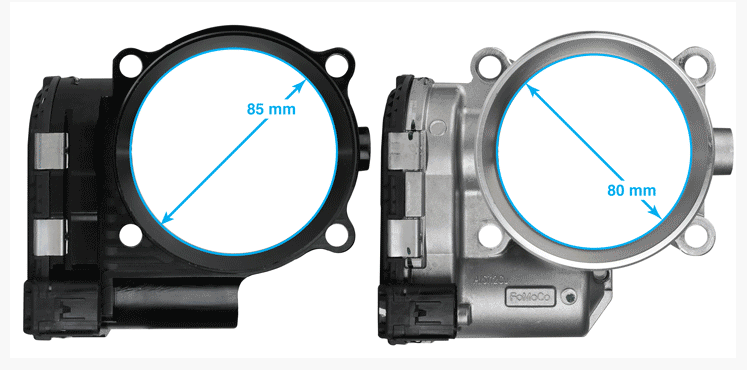 aFe Power 85mm Billet Throttle Body 2018–2024 Ford Mustang GT V8 5.0L, 2018–2020 Ford F-150 V8 5.0L, 2020–2022 Ford F-250/350 Super Duty V8 6.2L/V8 7.3L