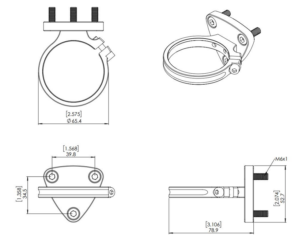 Turbosmart Fuel Pressure Regulator Billet Mounting Bracket (Black)
