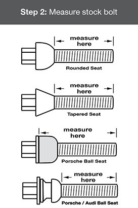 H&R Lug Bolts 14 X 1.5 / Length 60mm / Mercedes Ball Head 17mm
