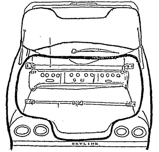 Cusco Type OS Rear Strut Bar 1994-1997 Nissan Skyline GT-R (R33)