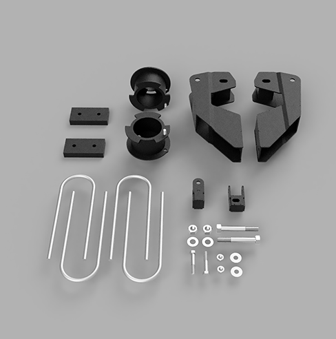 Traxda Lift Kit 2013-2024 Dodge Ram 3500 4X4/4×2 (DIESEL WITH OVERLOAD SPRINGS ONLY) 3.5″ Front And 2″ Rear