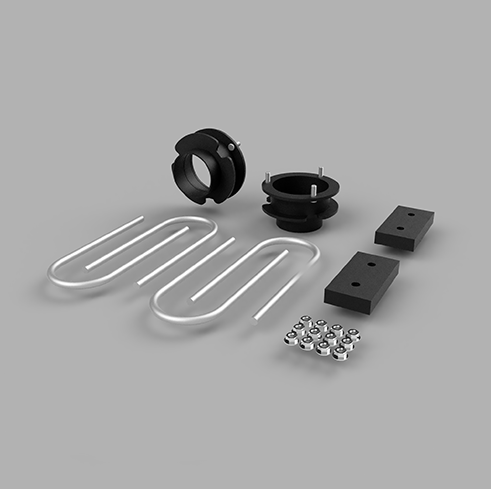 Traxda Lift Kit 2003-2013 Dodge Ram 2500 / 2003-2012 3500 4X4 (DIESEL WITHOUT OVERLOAD SPRINGS ONLY) 2″ Front And 1″ Rear