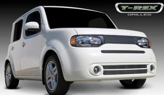 T-Rex 2009-2012 NISSAN CUBE POLISHED ALUMINUM REPLACEMENT UPPER BILLET GRILLE (2 pieces)