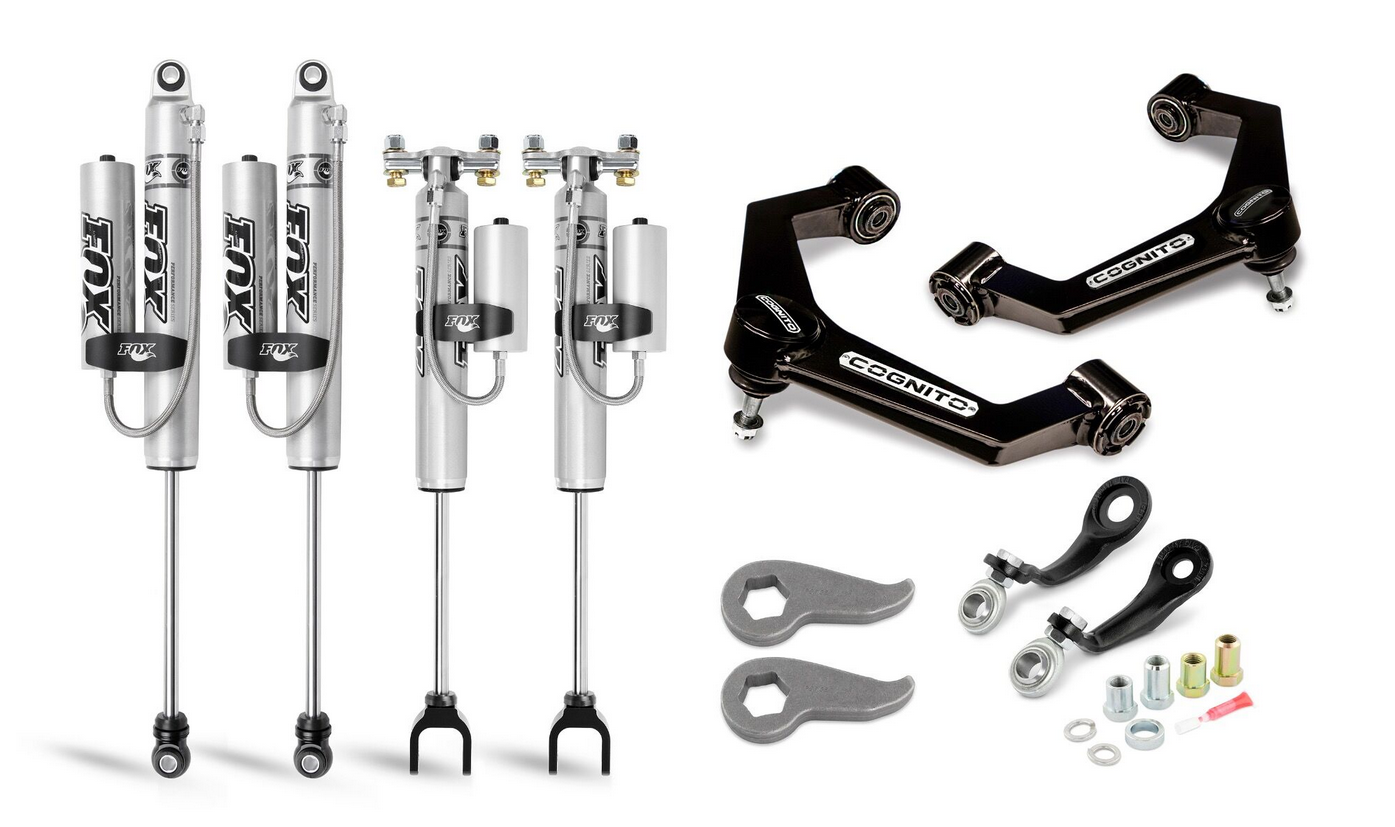 Cognito 3" Premier Leveling Kit with Fox PSRR 2.0 Shocks for 2020-2025 Silverado/Sierra 2500/3500 (2WD/4WD)