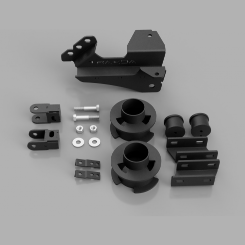 Traxda Front Level Kit +Track Bar Bracket, Bumpstop, and Sway Bar Relocation Bracket 2017-2022 Ford F250/F350/F450 Superduty 4x4 (2.5")