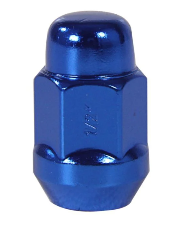 Gorilla Acorn Bulge Lug Nut - 3/4" Hex - 1/2"-20 Thread Size - Blue Painted Finish