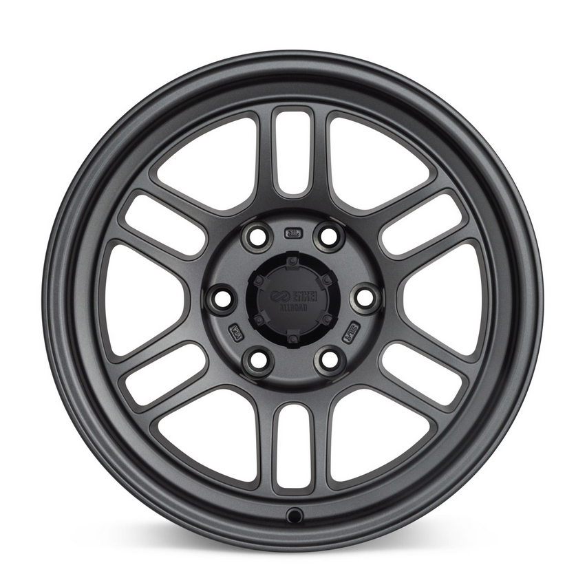 18x9.0 Enkei RPT1 18x9 6x139.7 Bolt Pattern +0 Offset 106.1 Bore Matte Dark Gunmetallic Wheel