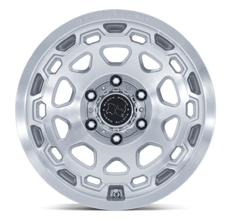 17x8.5 Black Rhino BR026 Congo Gloss Silver w/ Machined Face