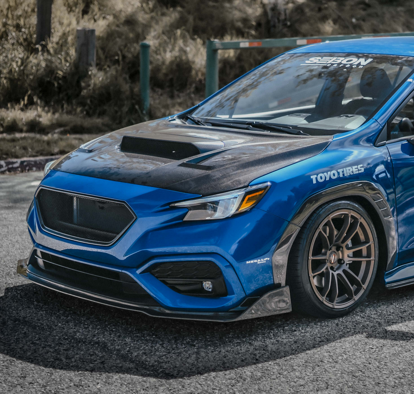 Seibon MB-style carbon fiber front lip for 2022-2025 Subaru WRX