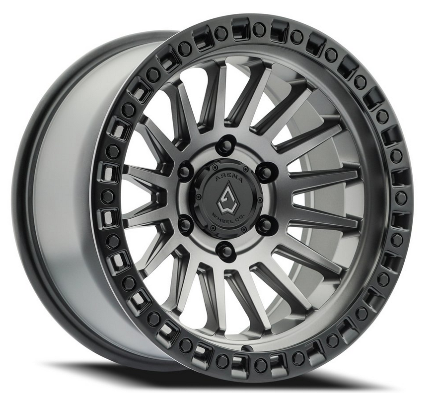 17x9.0 Arena Mesa Satin Gun Metal w/ Satin Black Lip