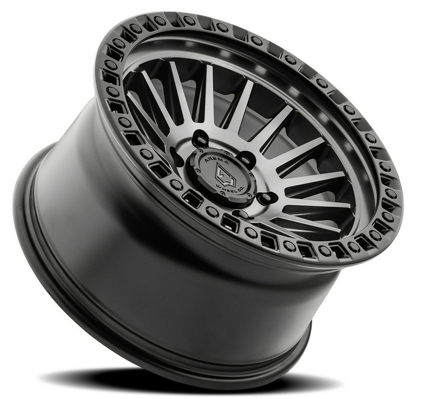 17x9.0 Arena Mesa Satin Gun Metal w/ Satin Black Lip