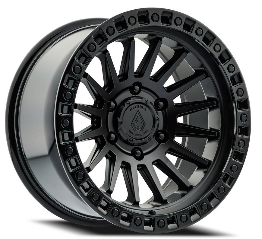 17x9.0 Arena Mesa Satin Black w/ Glossy Black Lip