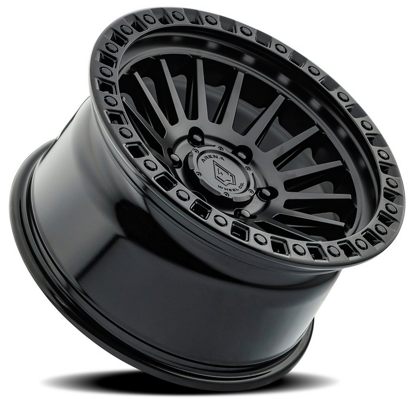 17x9.0 Arena Mesa Satin Black w/ Glossy Black Lip