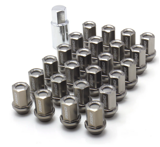 RAYS Dura-Nut L37 Straight Type 12X1.50 Lug Nut Set 20 Lug 4 Lock Set - Gun Metallic