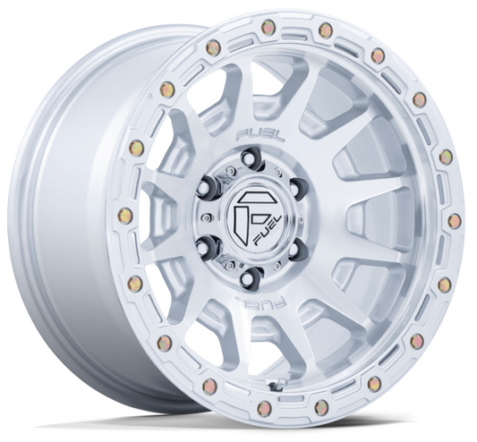 17x8.5 Fuel Fortress FC884 Gloss Silver w/Machined Face