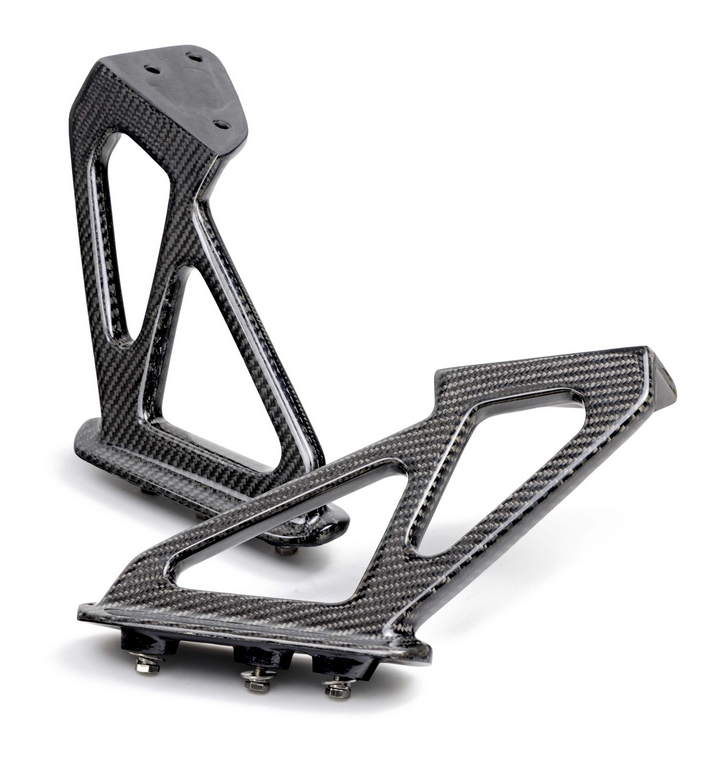Seibon OEM-style carbon fiber rear spoiler mounting bracket for 2023-2025 Honda Civic Type R