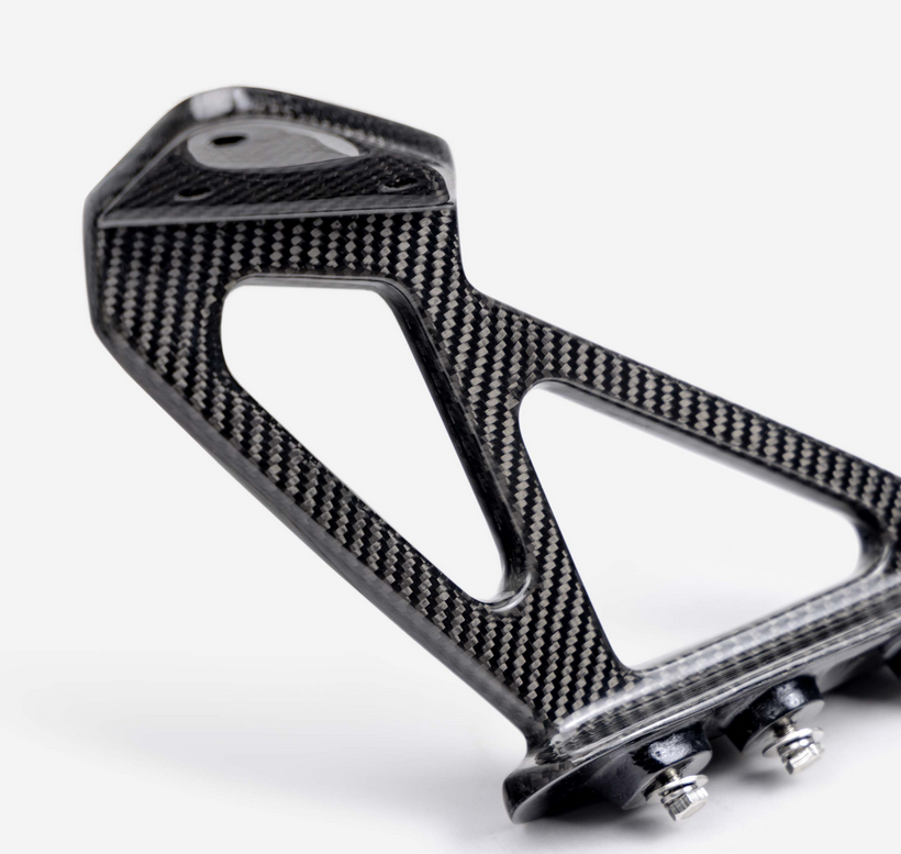Seibon OEM-style carbon fiber rear spoiler mounting bracket for 2023-2025 Honda Civic Type R
