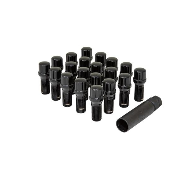 Gorilla Spline Lug Bolts 14x1.50 Cone Seat Black (20 piece kit)