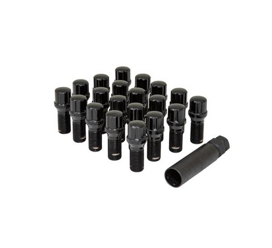 Gorilla Spline Lug Bolts 14x1.50 Cone Seat Black (20 piece kit)