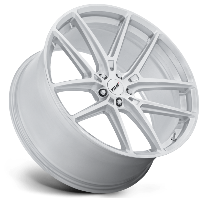 19x9.5 TSW Imola Gloss Silver w/ Machined Face