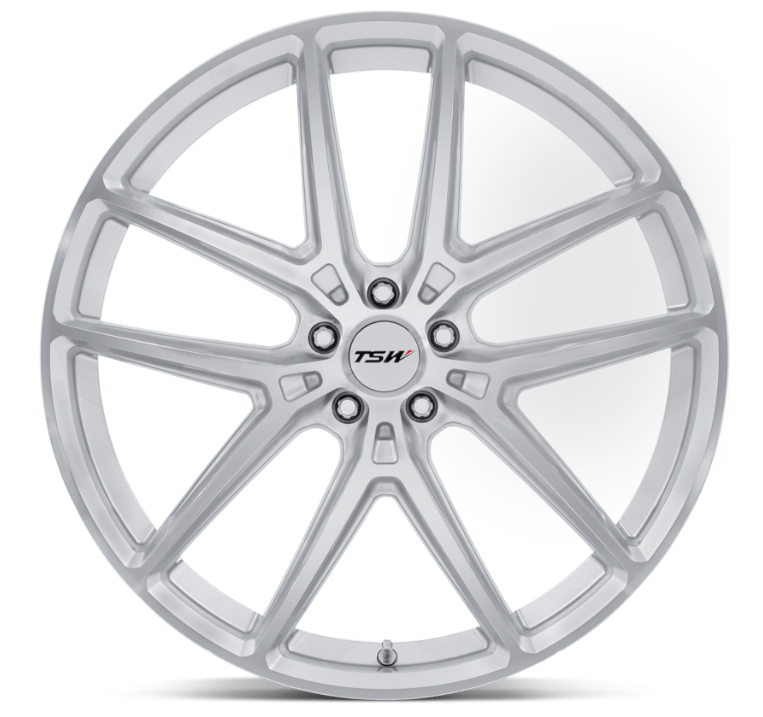 19x9.5 TSW Imola Gloss Silver w/ Machined Face