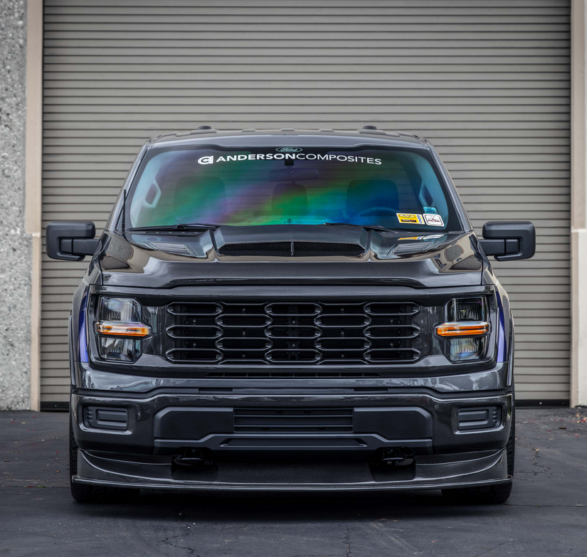 Anderson Composites Type-MB carbon fiber front chin spoiler for 2021-2024 Ford F150