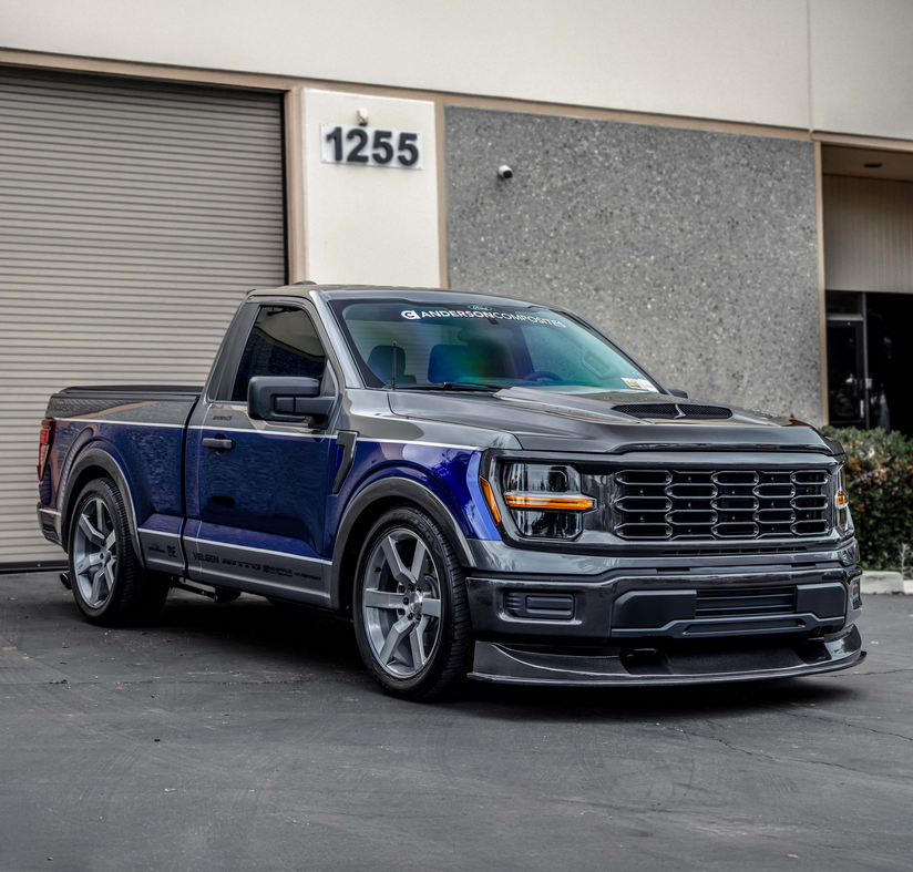 Anderson Composites Type-MB carbon fiber front chin spoiler for 2021-2024 Ford F150
