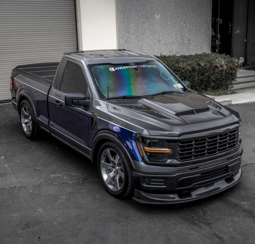 Anderson Composites Type-MB carbon fiber front chin spoiler for 2021-2024 Ford F150