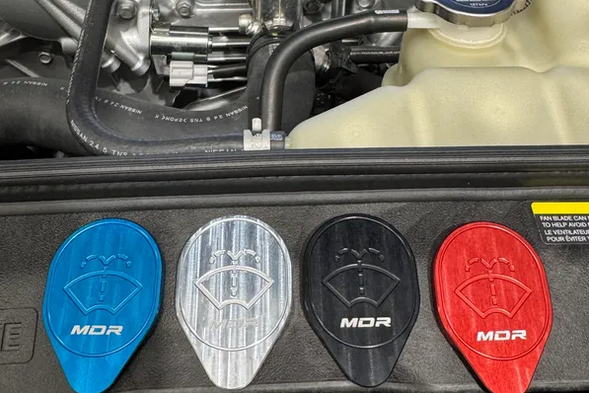 MDR Industries Billet Windshield Washer Reservoir Covers Nissan GTR (R35)