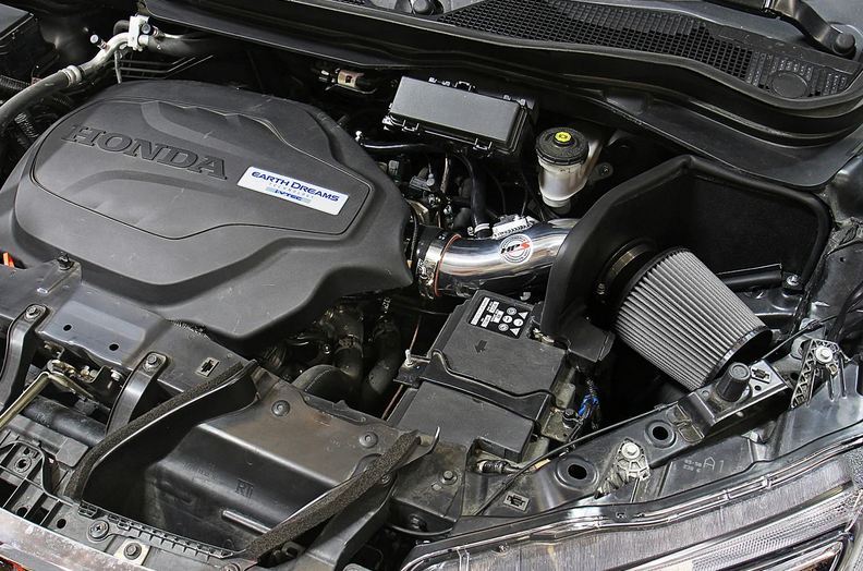 HPS Shortram Air Intake Kit 2017-2025 Honda Ridgeline / 2016-2022 Honda Pilot / 2019-2025 Honda Passport 3.5L V6, Includes Heat Shield