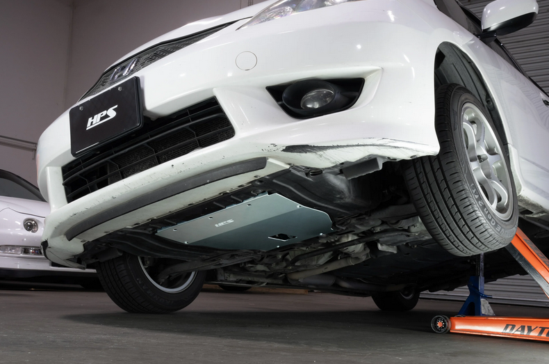 HPS Performance Aluminum Front Under Tray Skid Plate 2009-2013 Honda Fit 1.5L