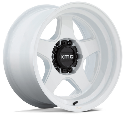 17x8.5 KMC Lobo KM728 Gloss White