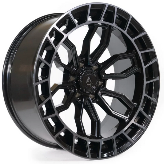 17x9.0 Arena Recon Glossy Black Center w/ Machined DDT Lip