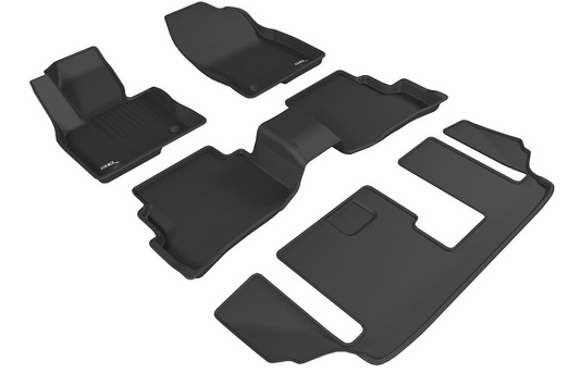 3D MAXpider 2016-2019 Mazda CX-9 Kagu 1st & 2nd & 3rd Row Floormats - Black