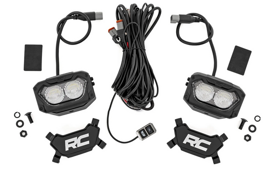 Rough Country 5" Light Pods White/Amber DRL | Flood | Pair