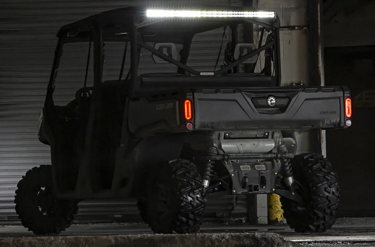 Rough Country LED Light Kit Cab Mount | 50" Black Dual Row | Cam-Am Defender MAX HD10