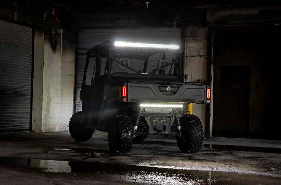 Rough Country LED Light Kit Cab Mount | 50" Black Dual Row | Cam-Am Defender MAX HD10