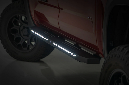 Rough Country AC2 Running Boards Amber/White 2022-2025 Toyota Tundra CrewMax 2WD/4WD