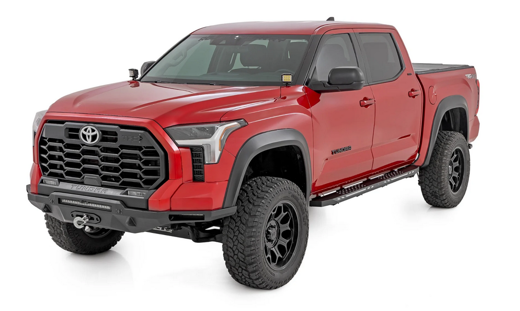 Rough Country AC2 Running Boards Amber/White 2022-2025 Toyota Tundra CrewMax 2WD/4WD