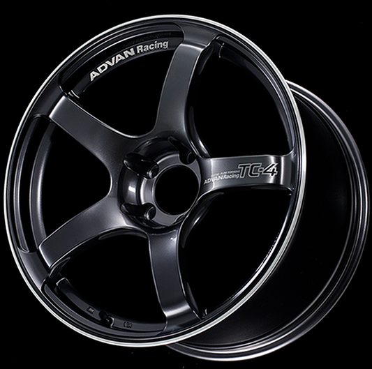 18x10 Advan TC4 +35 5-114.3 Racing Gunmetallic and Ring Wheel