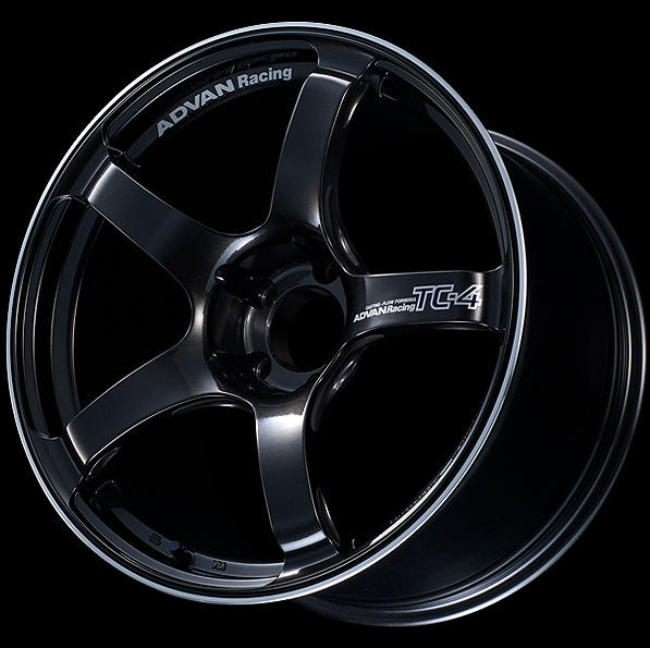 18x9.5 Advan TC4 Racing Black Gun Metallic and Ring