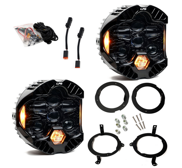 Baja Designs DOT LP6 LED Headlight Kit - Jeep 2018-2025 Wrangler JL; 2020-2025 Gladiator JT; NOTE w/LED Headlights