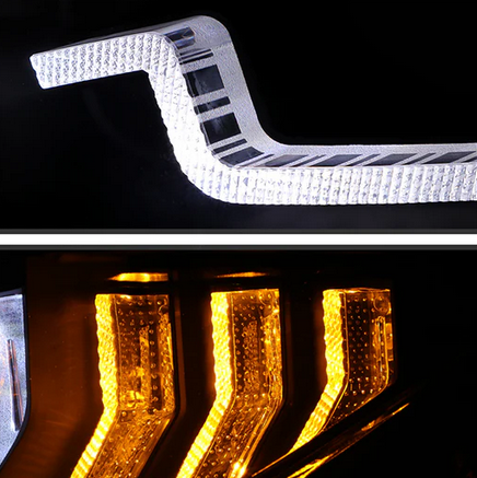 2016-2020 Honda Civic 2DR/4DR/Hatchback ( Not Compatible With Factory LED Headlight Equipped Vehicles ) Projector Headlights - Sequential Crystal Light Bar Turn Signal Light - DRL Light Bar Parking Light - Greeting Light - Black