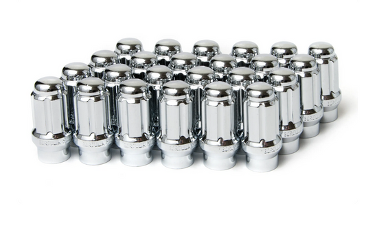 Gorilla Tuner Series Spline ET Lug Nut 12x1.25 Chrome 6 Lug Kit with Key (Set of 24) passenger car