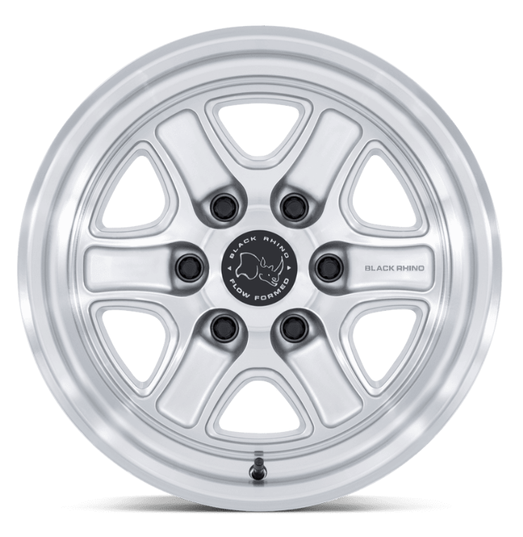 18x9.0 Black Rhino Echo Gloss Silver w/ Machined Face