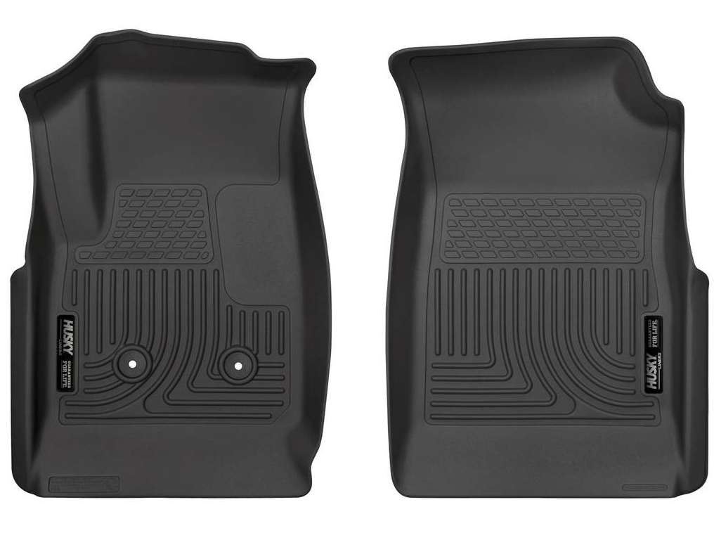 Husky Liners 2015-2022 Chevy Colorado Crew Cab / Extended Cab Front Row Black Weatherbeater Floor Liners